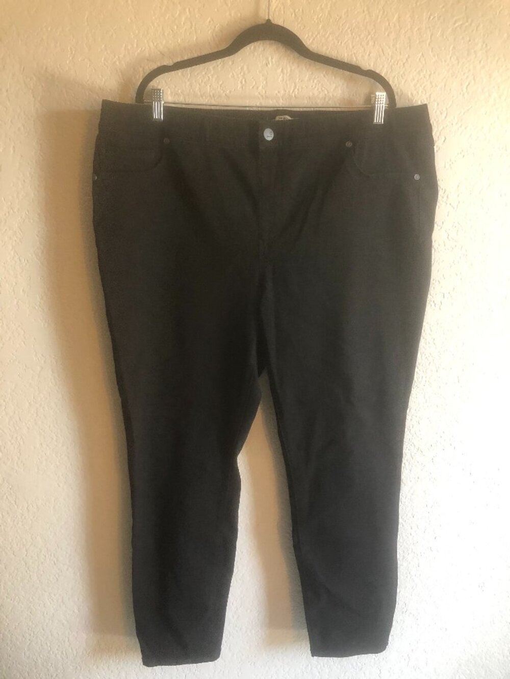 D Jeans Womens Black Stretch Pull On Jeggings Size 22W